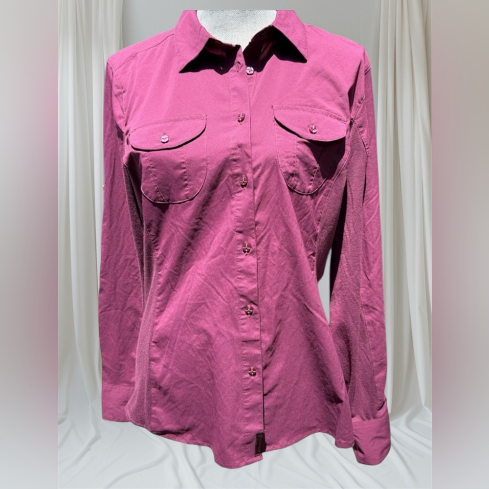 Merrell Purple Outdoor Adventure Activewear Long Sleeve Hiking Camping Shirt